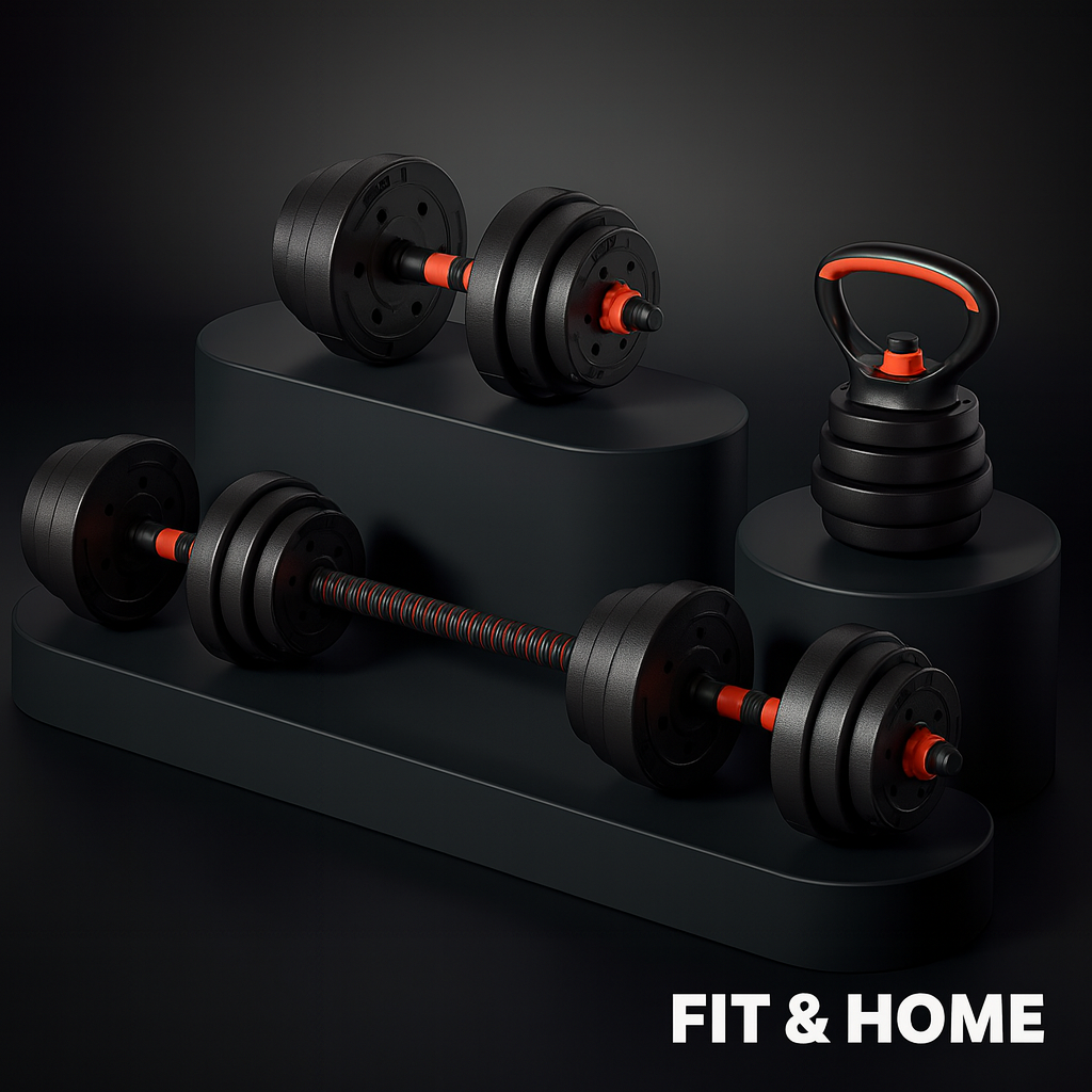 Set D’haltères Et Barre De Musculation Réglables 10kg-50kg